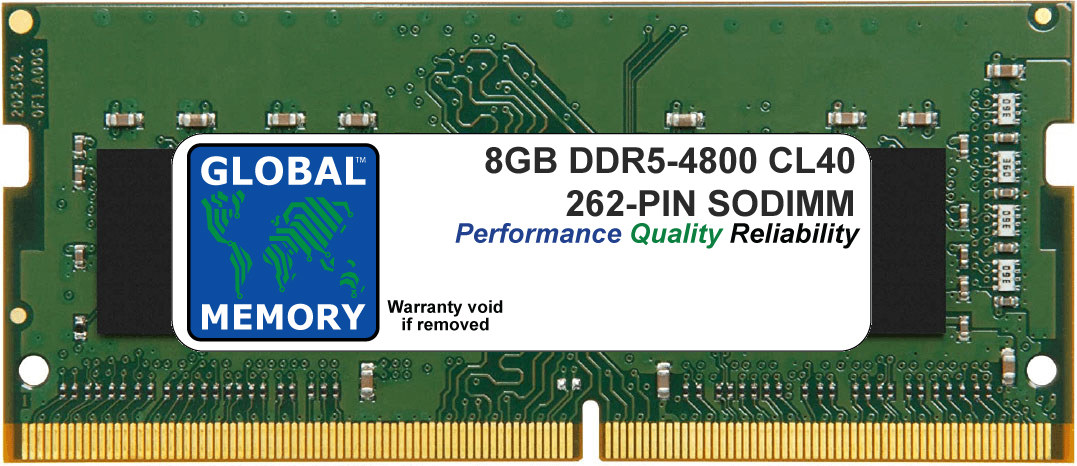 8GB DDR5 4800MHz PC5-38400 262-PIN SODIMM MEMORY RAM FOR DELL LAPTOPS/NOTEBOOKS
